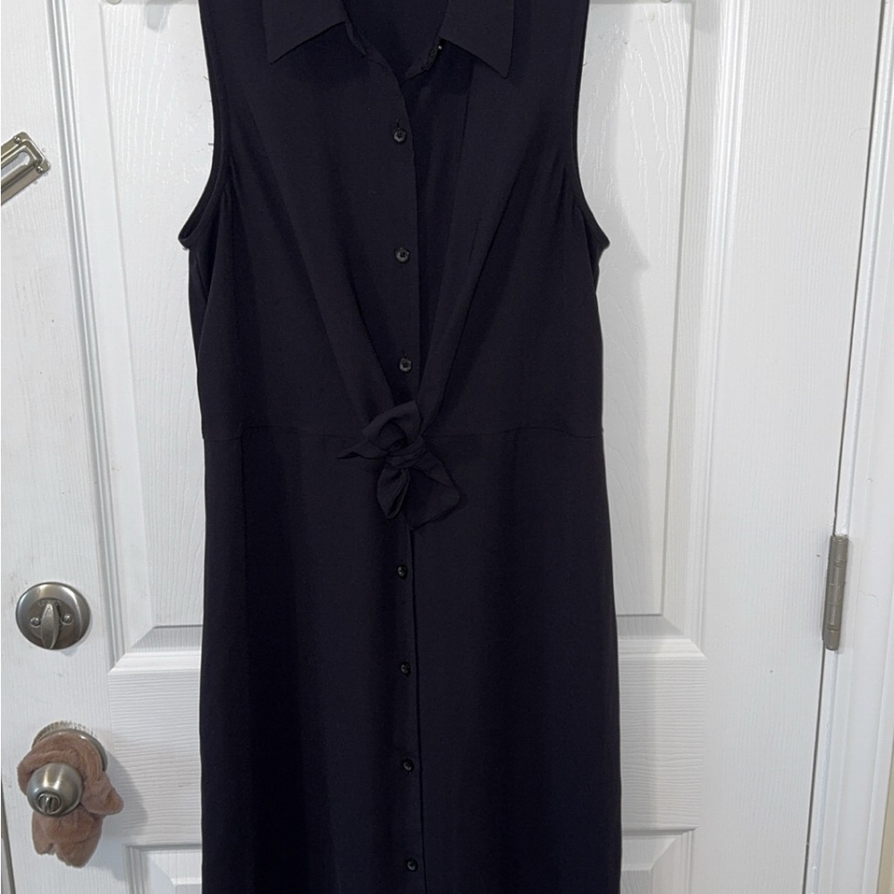 Nine West Black Button-Down Midi Dress